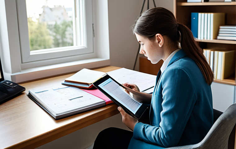 A young professional, fully clothed in modest business casual attire, seated at a modern study desk. On one side, a large, disorganized stack of textbooks and notes represents theoretical overload. On the other side, the individual is actively engaged, looking at a well-organized digital study planner and a detailed case study document on a tablet. The overall scene conveys a transition from mere book knowledge to strategic planning and practical application. Soft, ambient lighting from a window. Professional photography style, high resolution, perfect anatomy, correct proportions, natural pose, well-formed hands, proper finger count, natural body proportions, safe for work, appropriate content, family-friendly, professional.