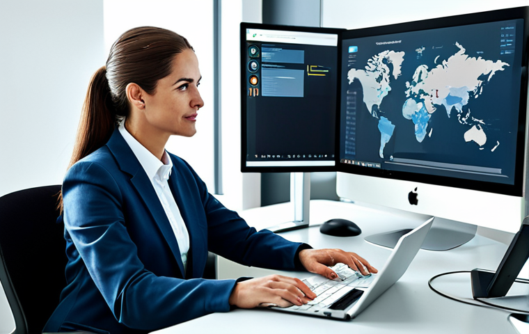 **

"A professional IT specialist, fully clothed in modest business attire, sits at a desk in a brightly lit, modern government office. She is demonstrating digital transformation solutions on a computer screen. The background features a clean, organized workspace with colleagues collaborating. Safe for work, appropriate content, perfect anatomy, correct proportions, professional, high quality."

**