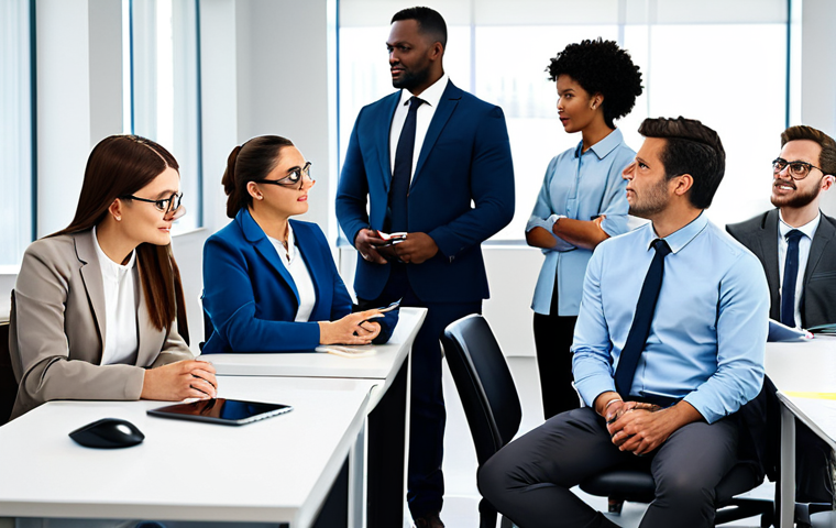 **

"A diverse group of professionals, fully clothed in modest business attire, attending a workshop on digital skills in a modern, well-lit office. Safe for work, appropriate content, perfect anatomy, professional development, family-friendly, high-quality rendering."

**