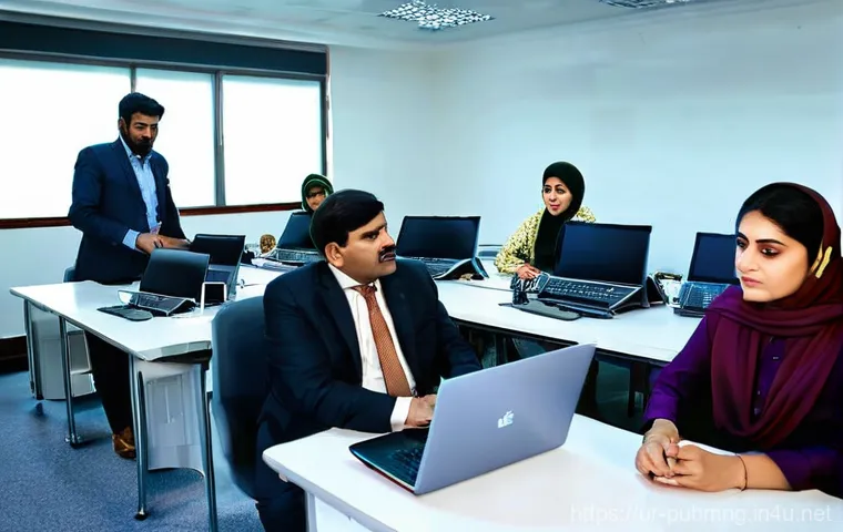 공공관리사 실무에서의 주요 문제와 해결 방법 - **Prompt:** An inspiring scene depicting transparency and citizen empowerment in a modern Pakistani ...