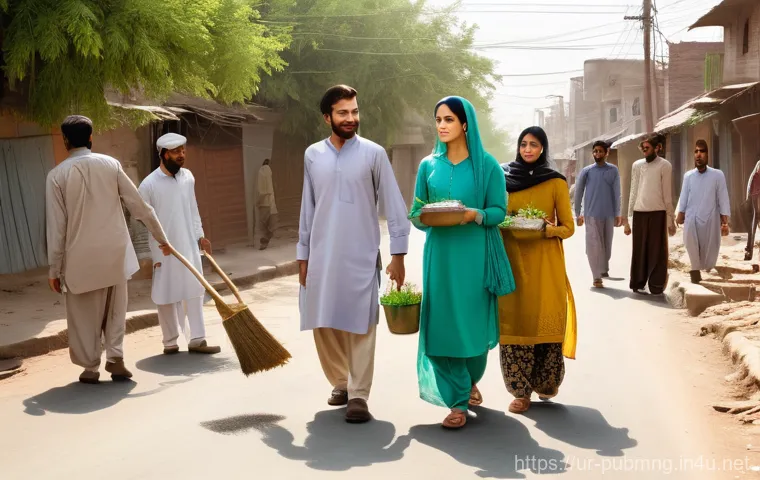 공공관리사 관련 법령과 규정 이해 - **Prompt:** A diverse group of Pakistani citizens, including men, women, and the elderly, respectful...