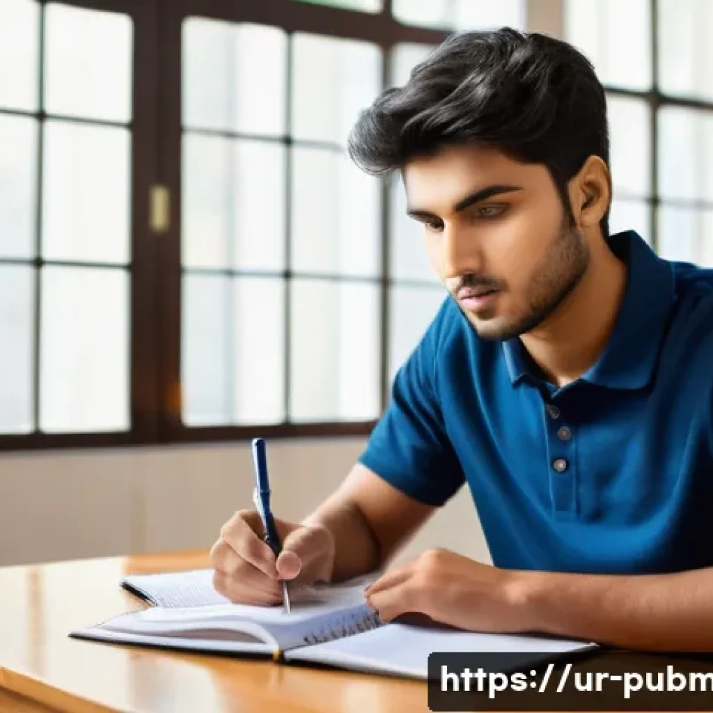 공공관리사 시험 준비 과정에서의 시간 관리 방법 - **Prompt: Focused Study Session with Effective Time Management**
    "A young Pakistani male student...