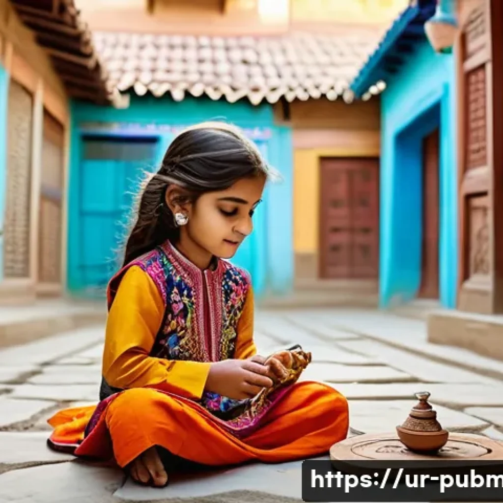 공공관리사 관련 자격증의 비교와 선택 - **Prompt:** "A young girl, around 7 years old, wearing a brightly colored shalwar kameez with intric...