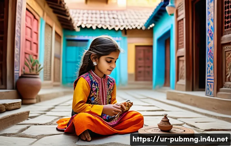 공공관리사 관련 자격증의 비교와 선택 - **Prompt:** "A young girl, around 7 years old, wearing a brightly colored shalwar kameez with intric...