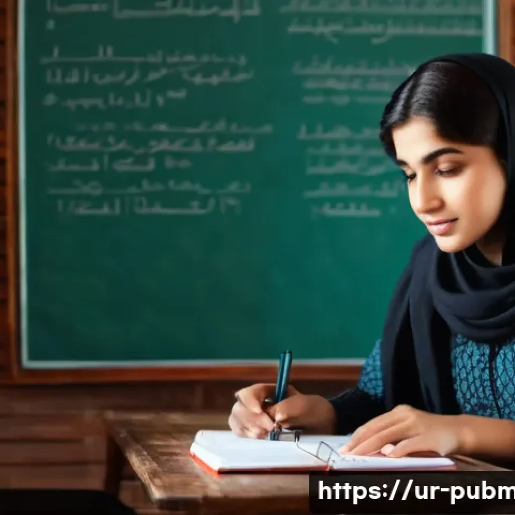 공공관리사 시험을 준비하는 데 도움되는 강의 - **Prompt 1: "A young Pakistani woman, in her early twenties, is comfortably studying for a governmen...