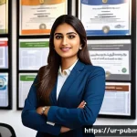 Home 12 공공관리사 자격증의 장기적인 가치와 효과 - A professional Pakistani office environment featuring a confident young South Asian woman wearing mo...