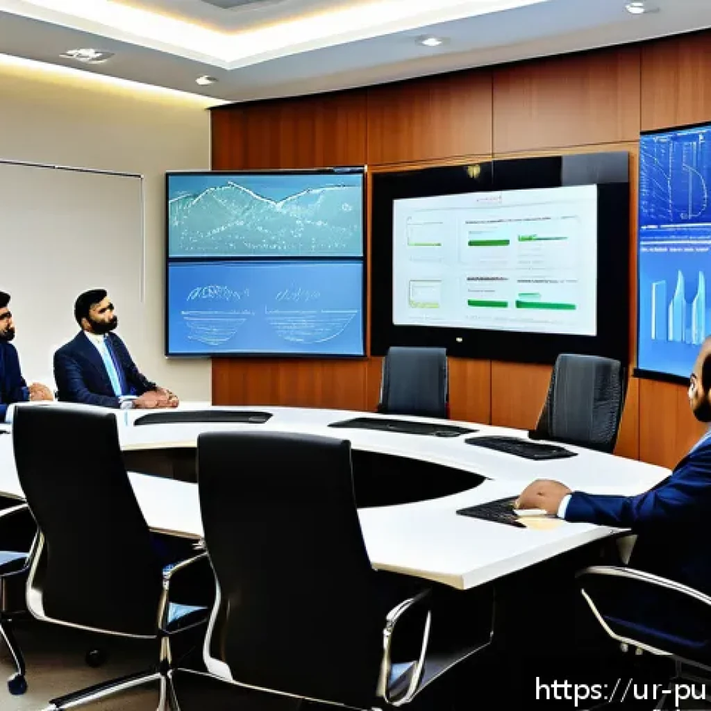 공공관리사 자격증 취득 후 진로 - A professional public administrator in a modern Pakistani government office, wearing formal business...