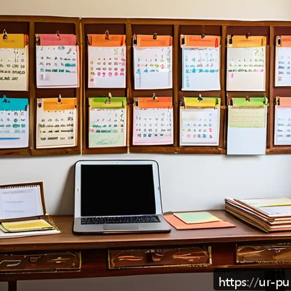 공공관리사 시험 대비를 위한 학습 전략 - A detailed study room scene reflecting an organized weekly study schedule designed for a Pakistani U...