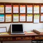 Home 20 공공관리사 시험 대비를 위한 학습 전략 - A detailed study room scene reflecting an organized weekly study schedule designed for a Pakistani U...