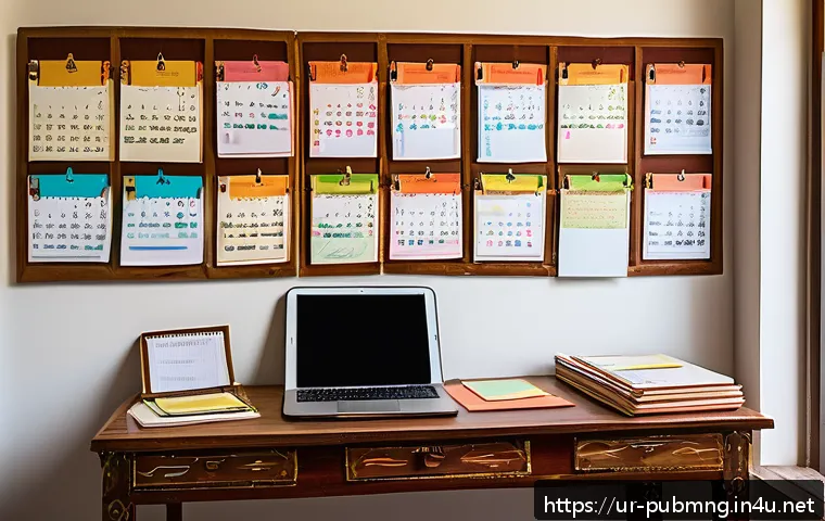 공공관리사 시험 대비를 위한 학습 전략 - A detailed study room scene reflecting an organized weekly study schedule designed for a Pakistani U...