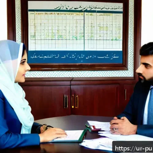 Home 31 공공관리사 취업 후 필요한 자격증 - A professional Pakistani office setting featuring a well-dressed male and female public administrati...