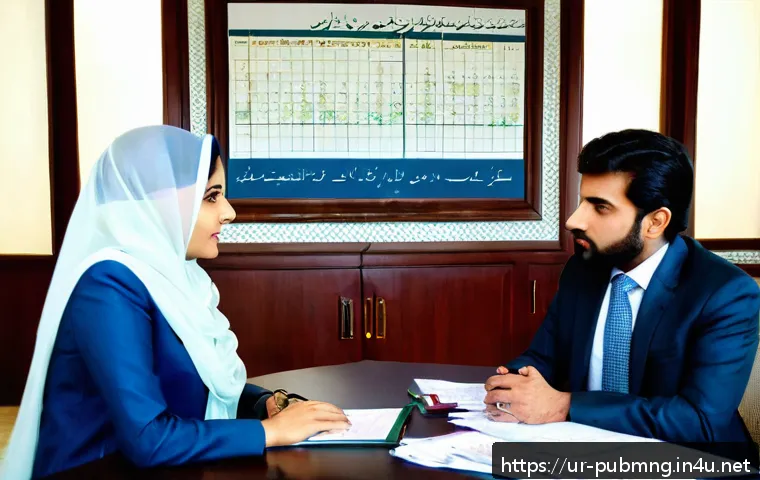 공공관리사 취업 후 필요한 자격증 - A professional Pakistani office setting featuring a well-dressed male and female public administrati...