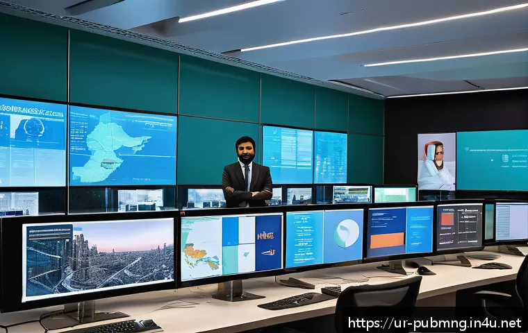공공관리사 실기시험에서 자주 나오는 문제 유형 - A detailed illustration of a modern Pakistani government office implementing digital governance refo...