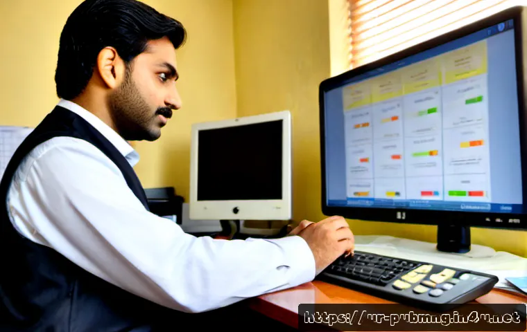 Home 17 공공관리사 실무에서 필요한 데이터 분석 기술 개발 - Photorealistic public administration data analyst in a modest Pakistani government office, a South A...